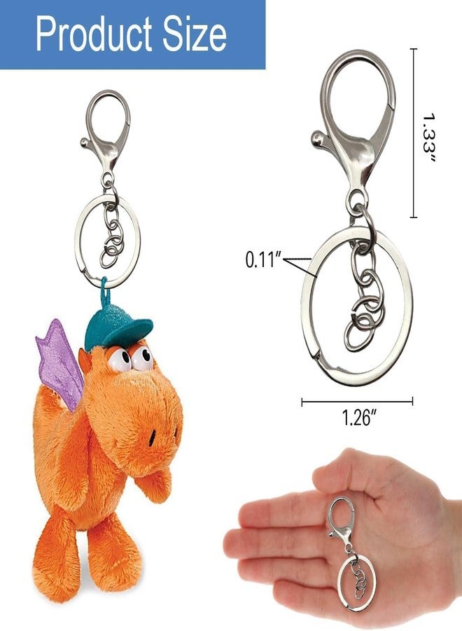 Evaluemart 10 PCS Lobster Claw Clasps with Jump Ring and Extension Chain, Swivel Snap Hooks for Jewelry Making DIY Keychain Craft Project, Silver - Image 2